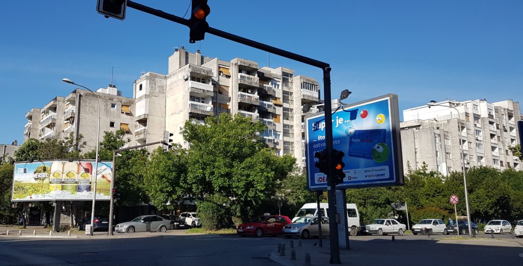 Old Soviet day apartments still dominate Podgorica.