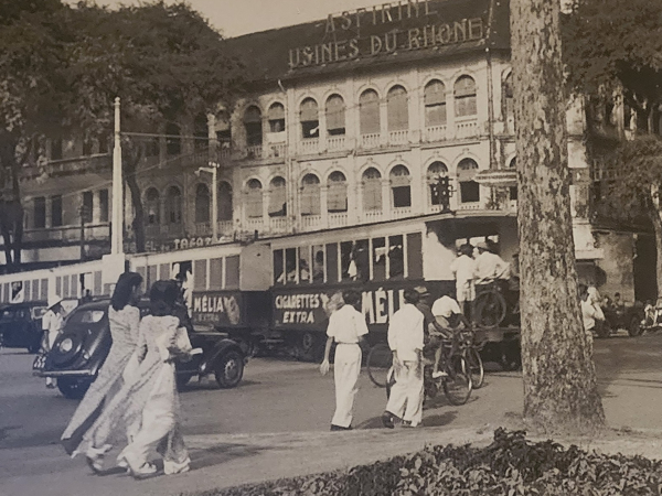 Historic Saigon street scene near the Caravelle